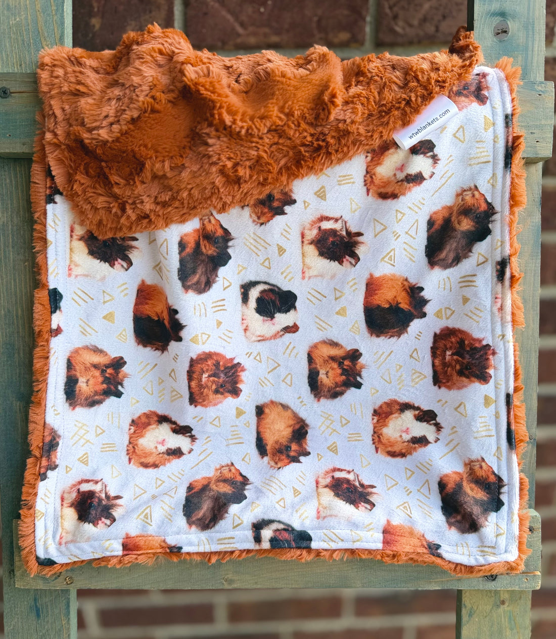 Ginger Hamster - Lovey Luxury Minky Blanket - 16x27" - RTS