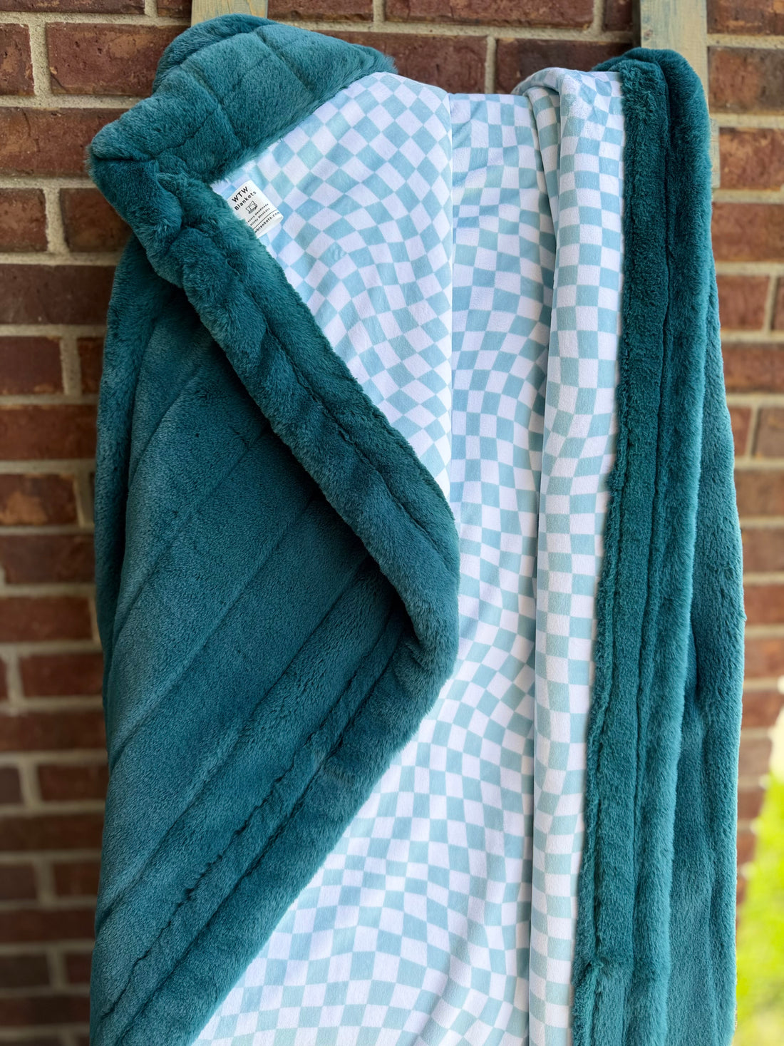 Raindrop Bayou Checkmate Luxury Minky Blanket - RTS