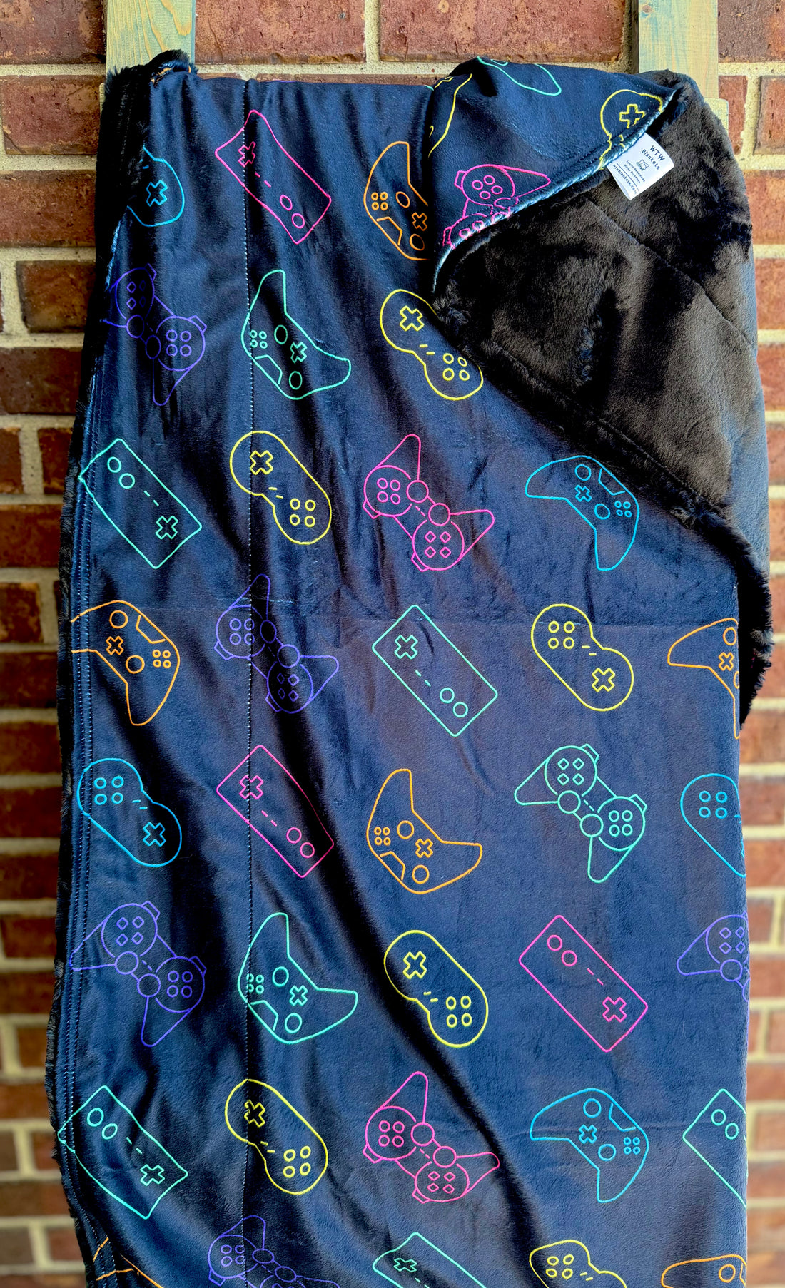 Gamer Life - Gamer size - Black Luxury Minky Blanket - 28x56" - RTS