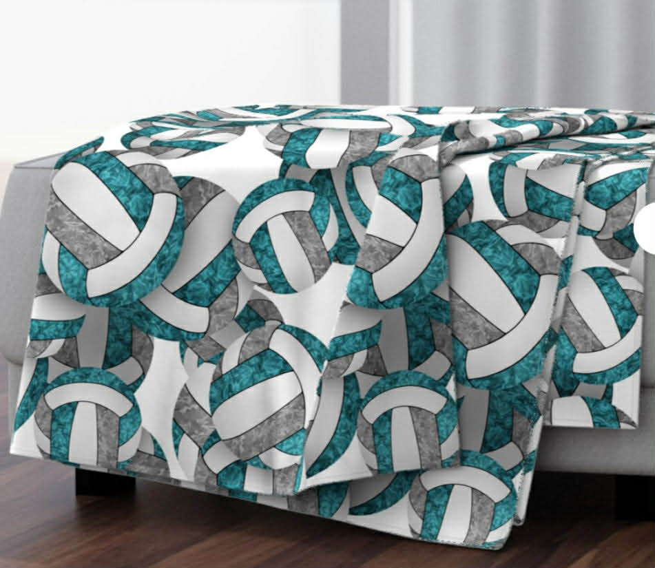 Teal Volleyball - Luxury Minky Blanket (PRE-ORDER)