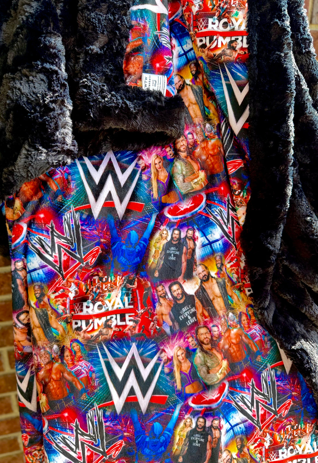 WW*E / Royal R. - black - Luxury Minky Blanket -  PRE-ORDER