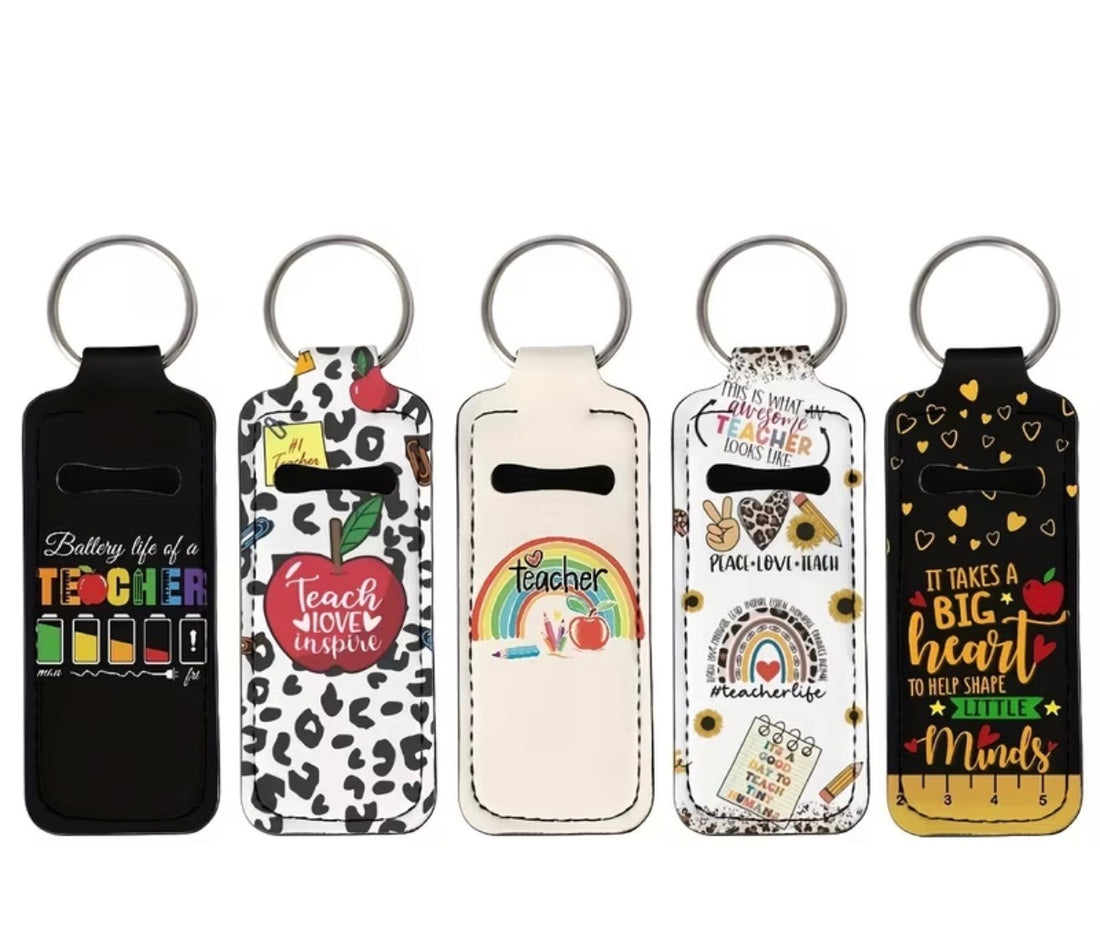 Teacher Chapstick keychain holder