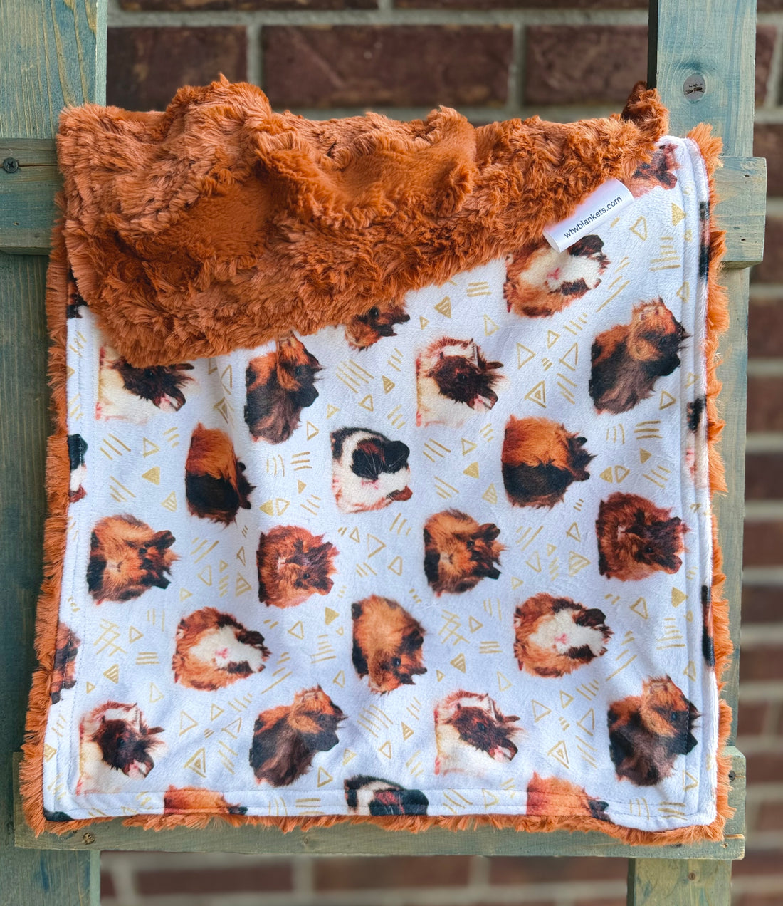 Ginger Hamster - Lovey Luxury Minky Blanket - 16x27" - RTS