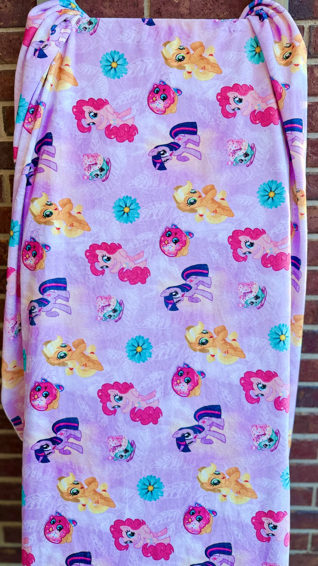 MLP - purple rotated Child Luxury Minky Blanket - IN STOCK (you choose backing after purchase)