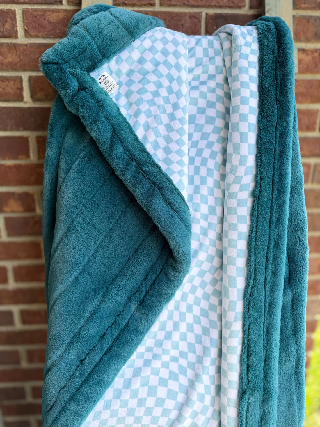 Raindrop Bayou Checkmate Luxury Minky Blanket - RTS