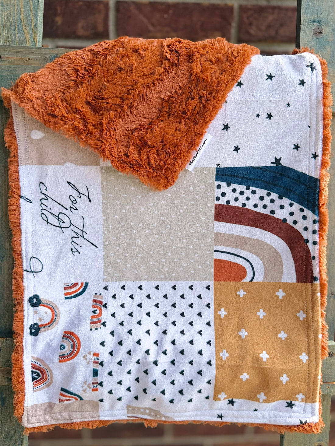 “For This Child I Prayed” Ginger Glacier Limited Edition SET - Lovey & Child Luxury Minky Blanket - RTS