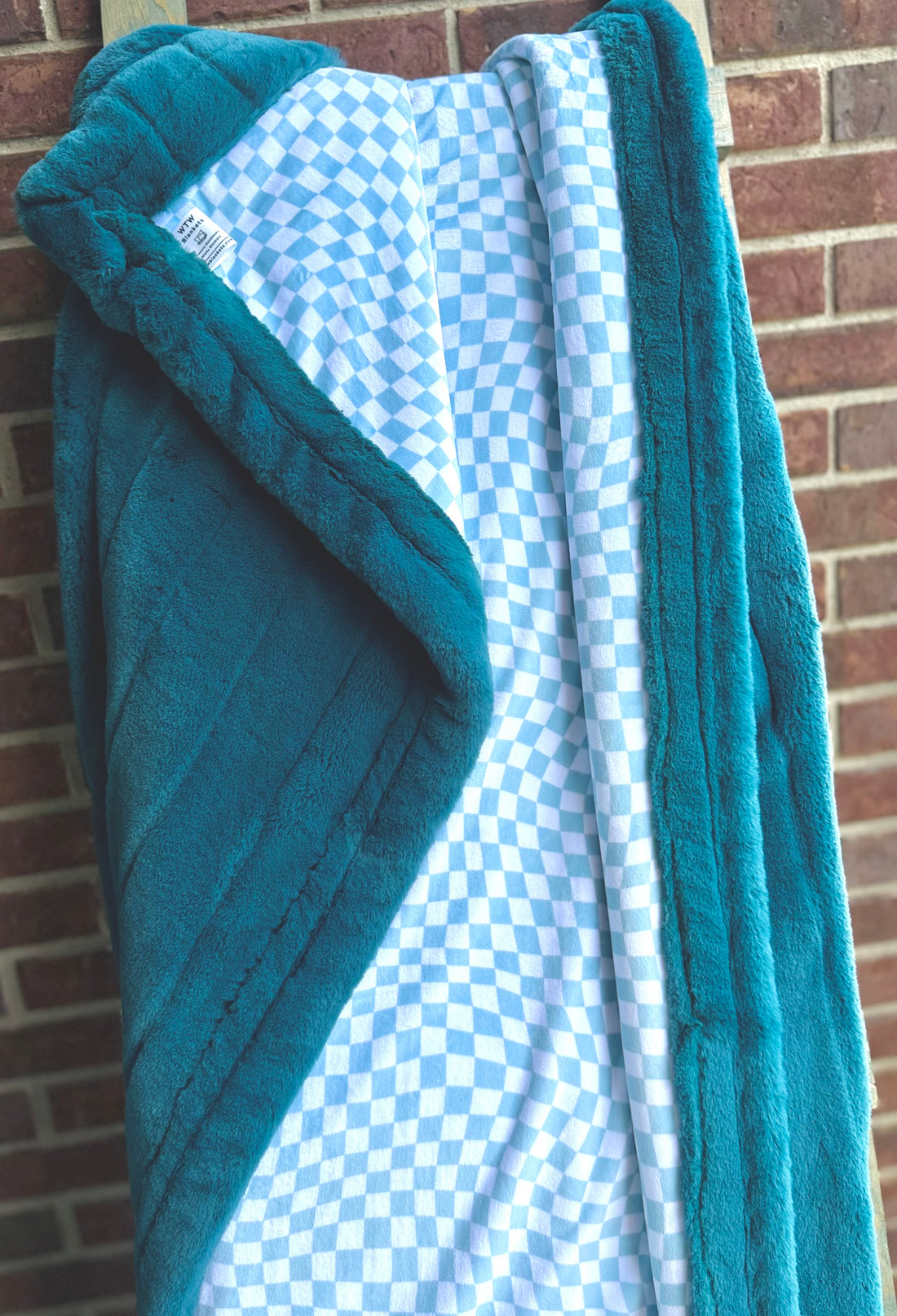 Raindrop Bayou Checkmate Luxury Minky Blanket - RTS