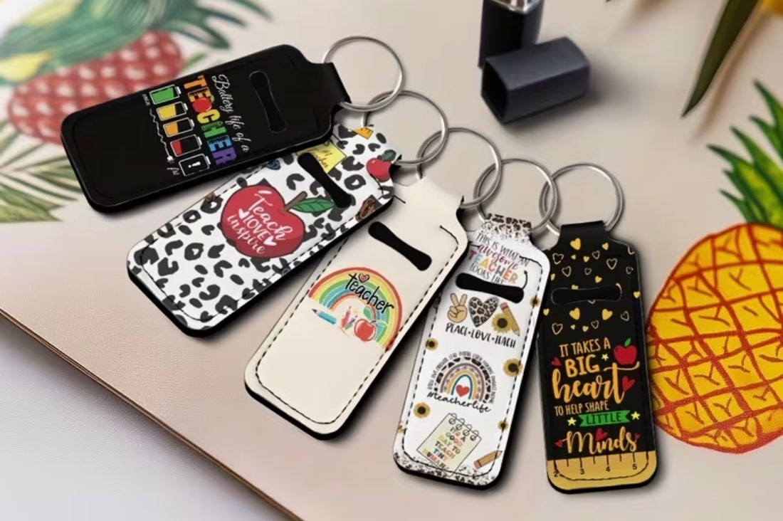 Teacher Chapstick keychain holder