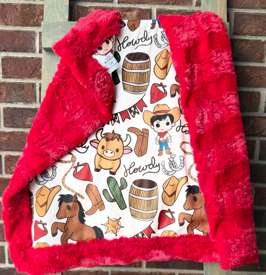 Cowboy HOWDY! - Luxury Minky Blanket - PRE-ORDER