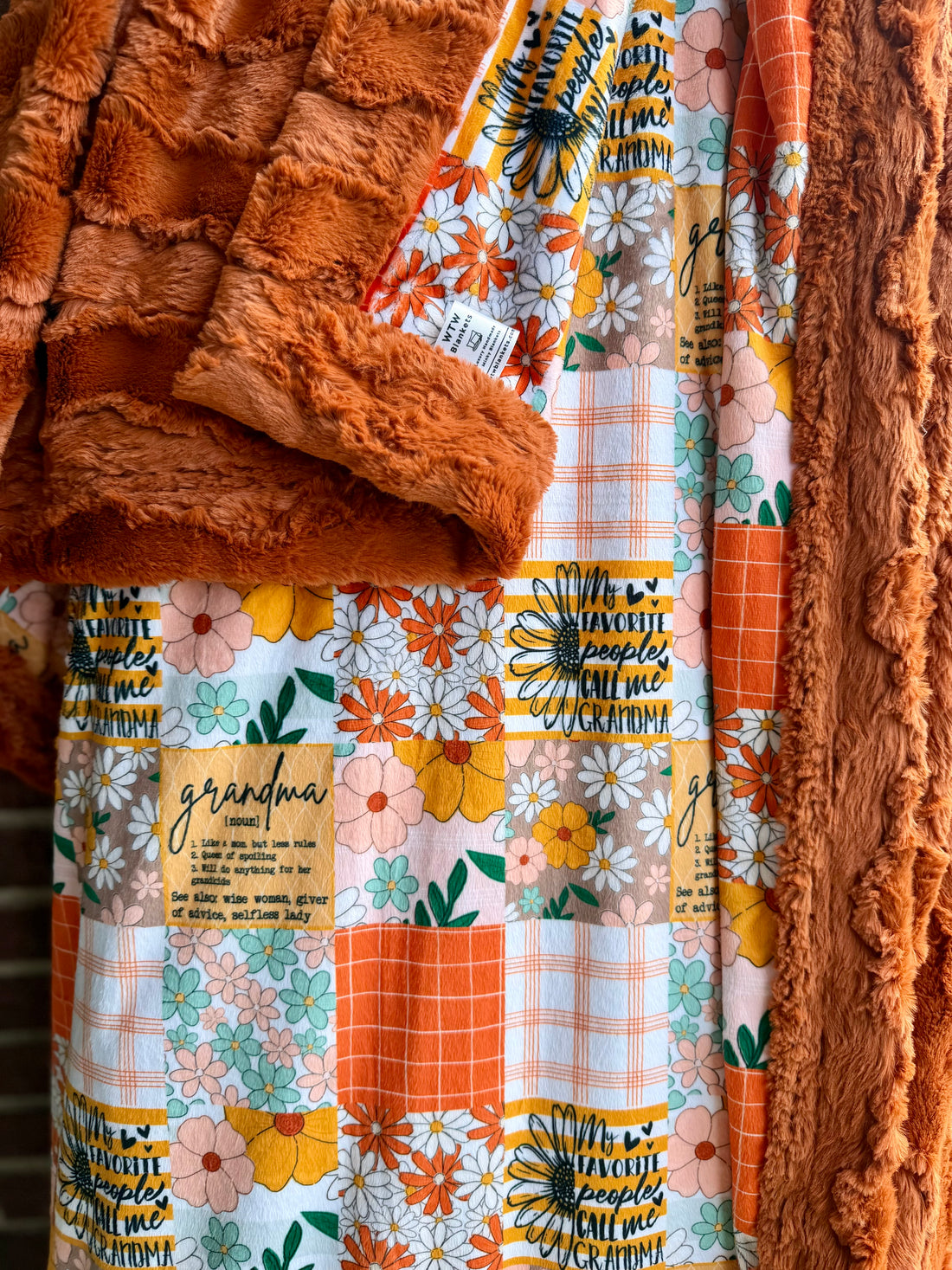 Grandma quilt - Ginger Luxury Minky Blanket -  PRE-ORDER (Choose backing after ordering)