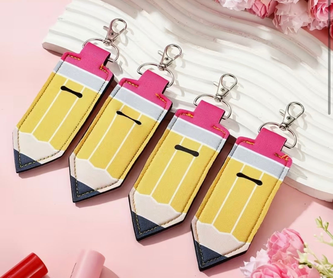 Pencil Chapstick holder Clip keychain