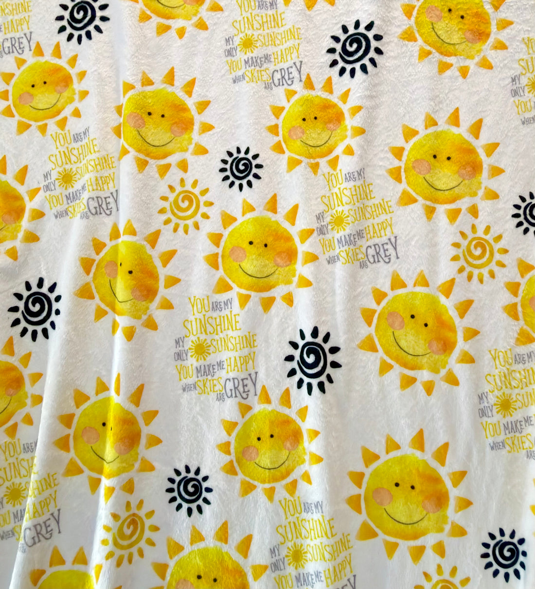 "You are My Sunshine"  Adult XL/ Twin Luxury Minky Blanket - 58x80"