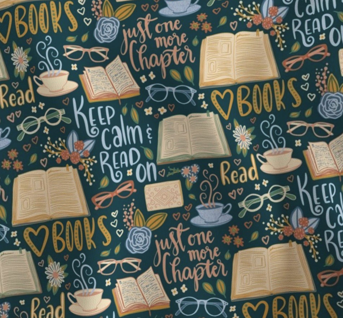 Just One More Chapter - Book - Teal Luxury Minky Blanket