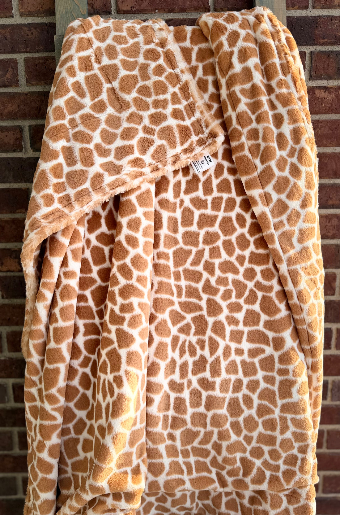 Giraffe double sided luxury minky throw blanket - RTS