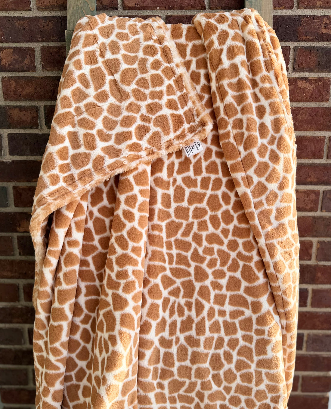 Giraffe double sided luxury minky throw blanket - RTS