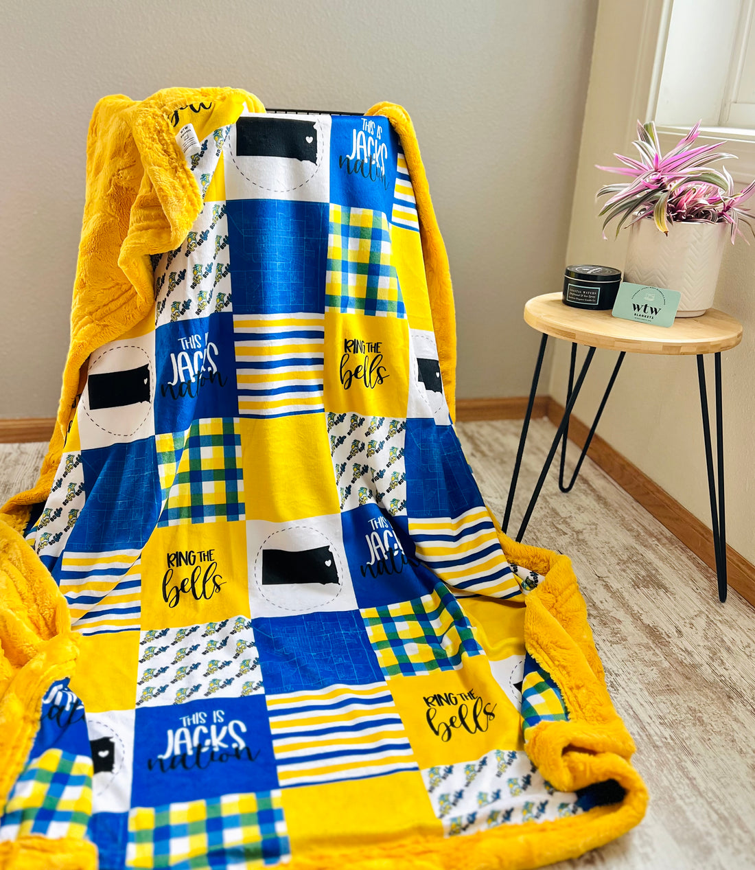 SDSU Nation Jackrabbits - Luxury Minky Blankets - *PRE-ORDER* (2 backing color options)