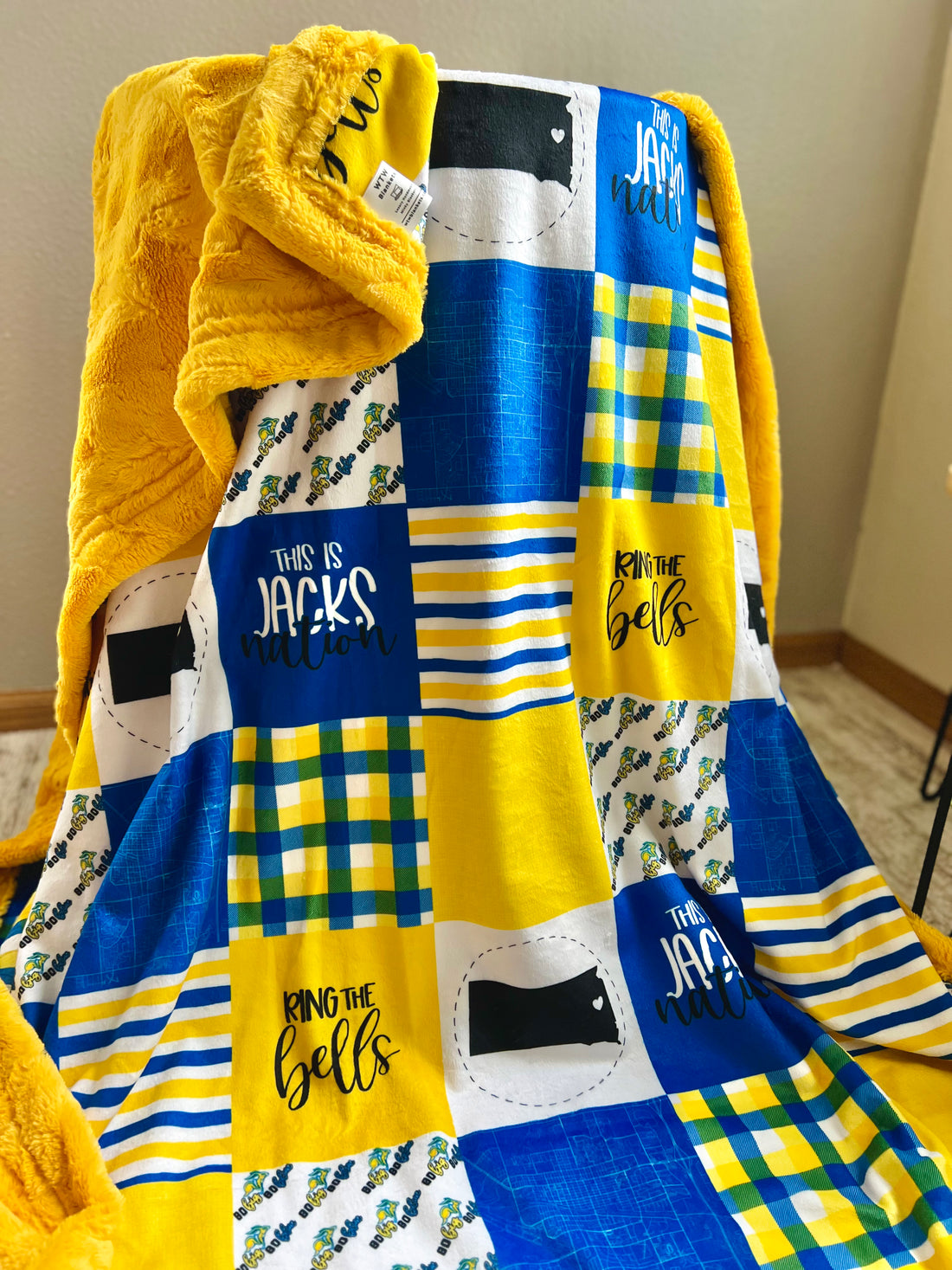 SDSU Nation Jackrabbits - Luxury Minky Blankets - *PRE-ORDER* (2 backing color options)