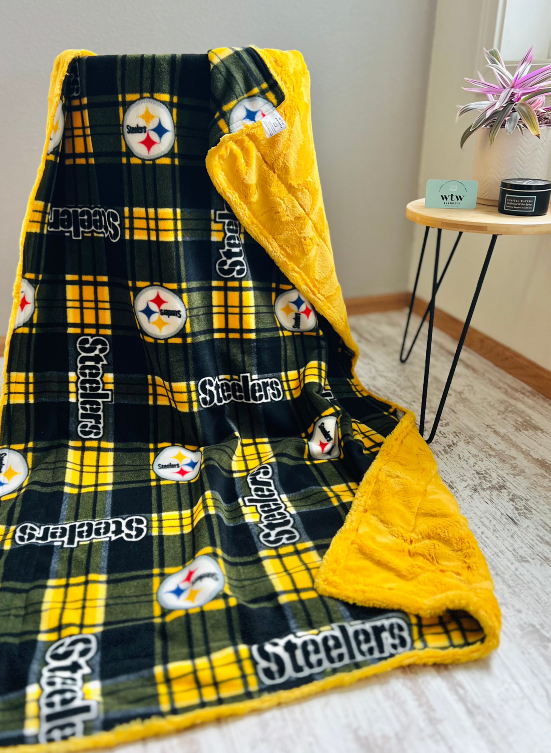 Steelers fleece Sun Luxe Minky Adult Travel - RTS