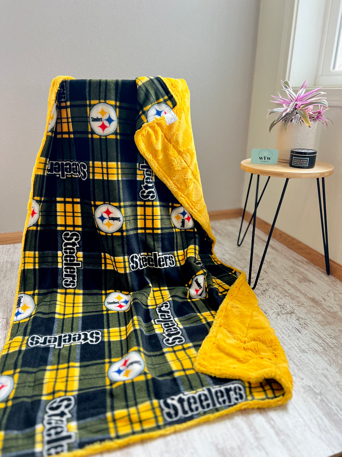 Steelers fleece Sun Luxe Minky Adult Travel - RTS