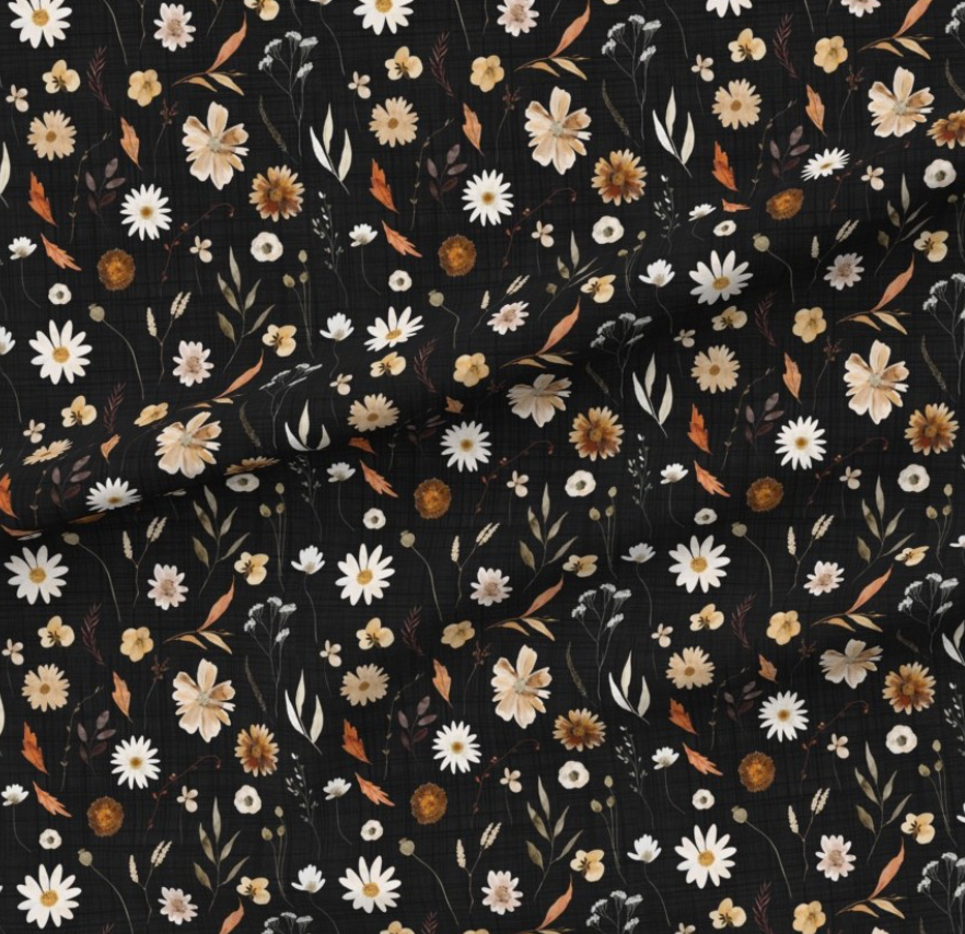 Black Floral -Snowy Owl Woodland Limited Edition - Luxe Minky Blanket