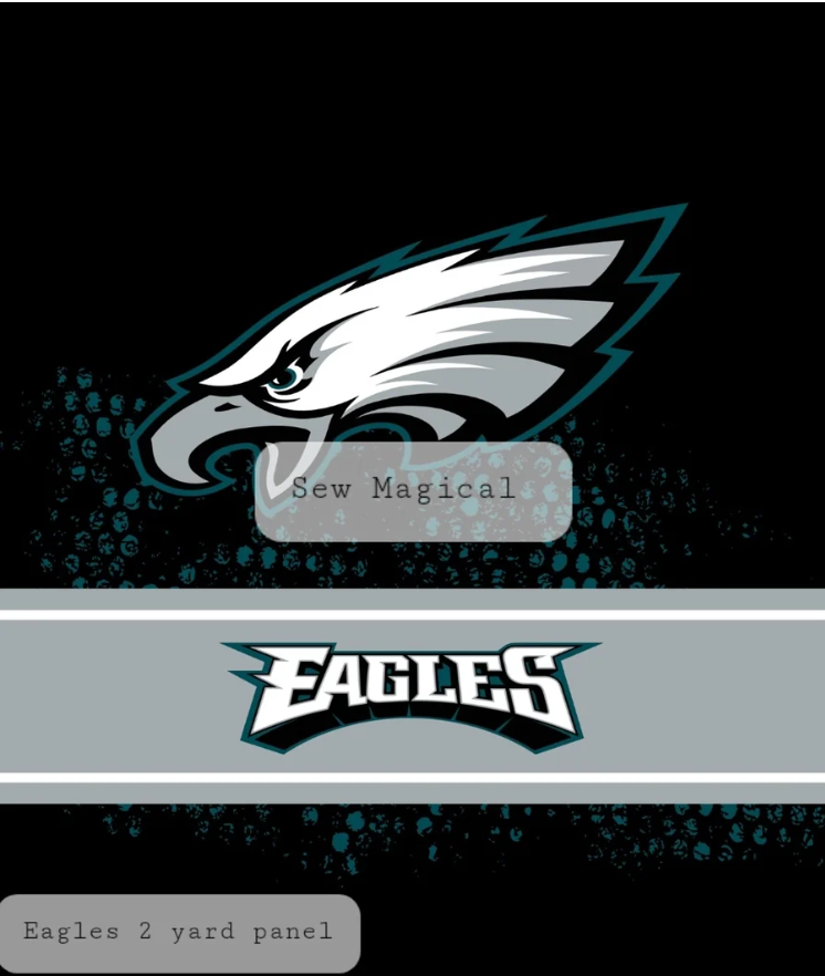 EAGLES blk panel - Adult Luxury Minky Blanket * 56x70" *- PRE-ORDER