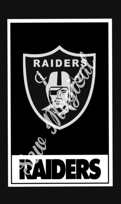 Black RAIDERS panel - Adult Luxury Minky Blanket * 56x70" *- PRE-ORDER