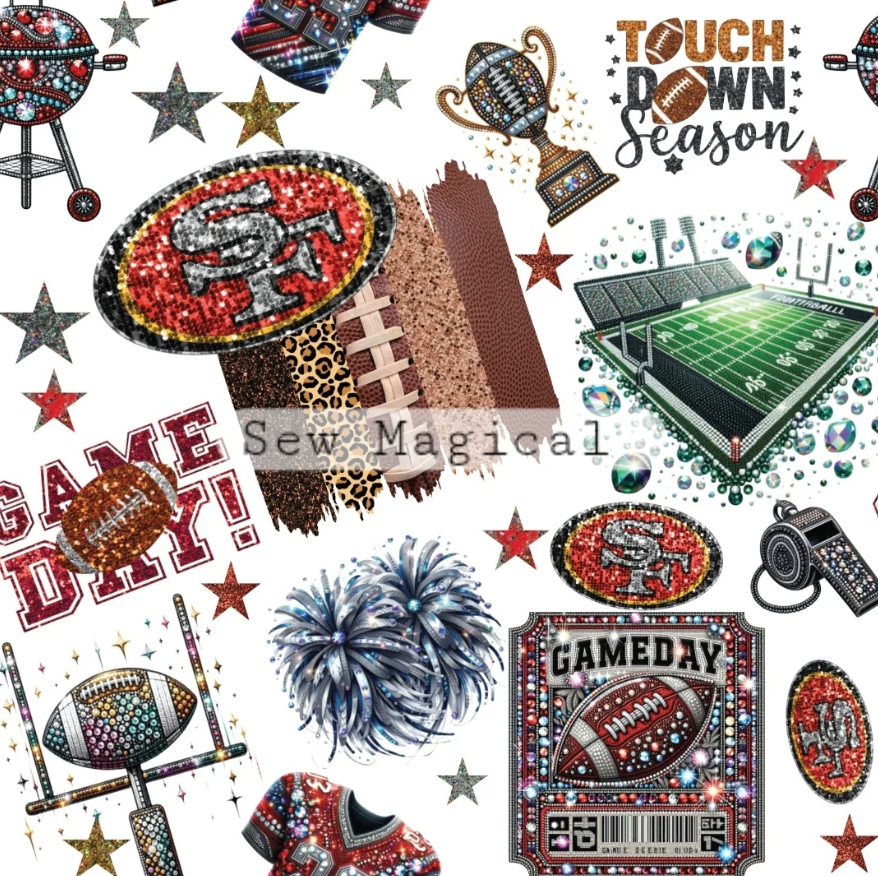 49ers Glitter - Luxury Minky Blanket (PRE-ORDER)