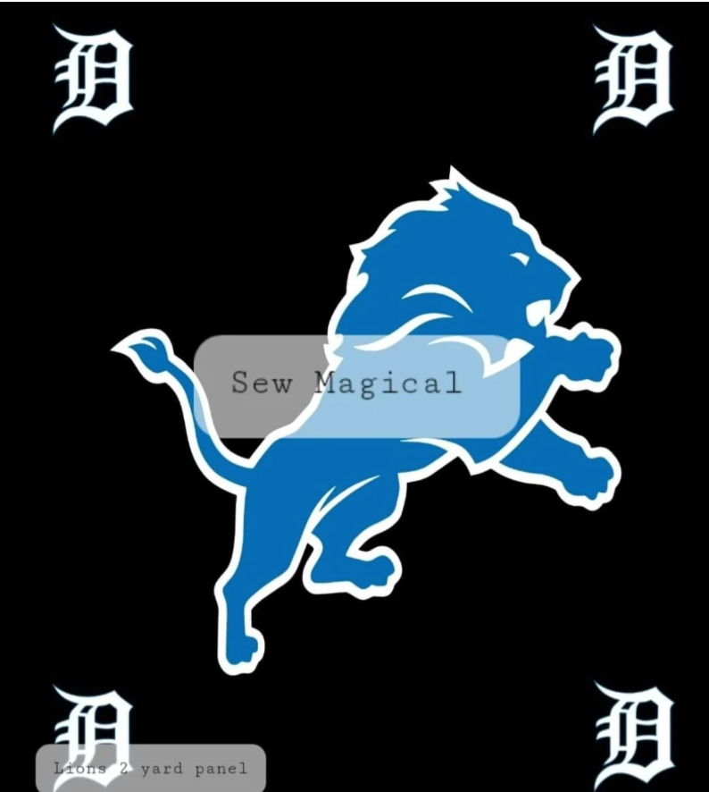 D. Lions blk - Adult Luxury Minky Blanket * 56x70" *- PRE-ORDER