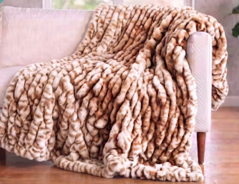 Woodland Cheetah Sand SOLACE Premium Luxury Minky Blanket - Pre-Order