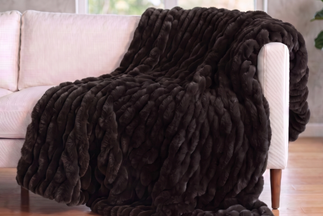 Black Coffee Enzo SOLACE Premium Luxury Minky Blanket - Pre-Order