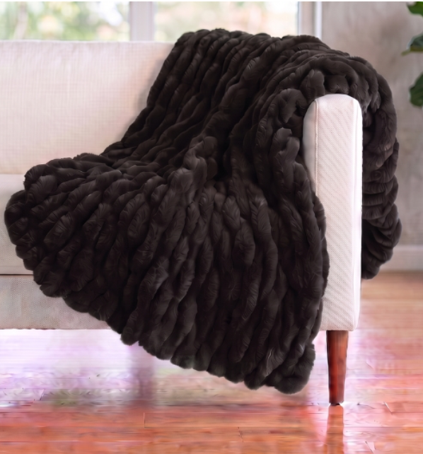 Black Coffee Enzo SOLACE Premium Luxury Minky Blanket - Pre-Order