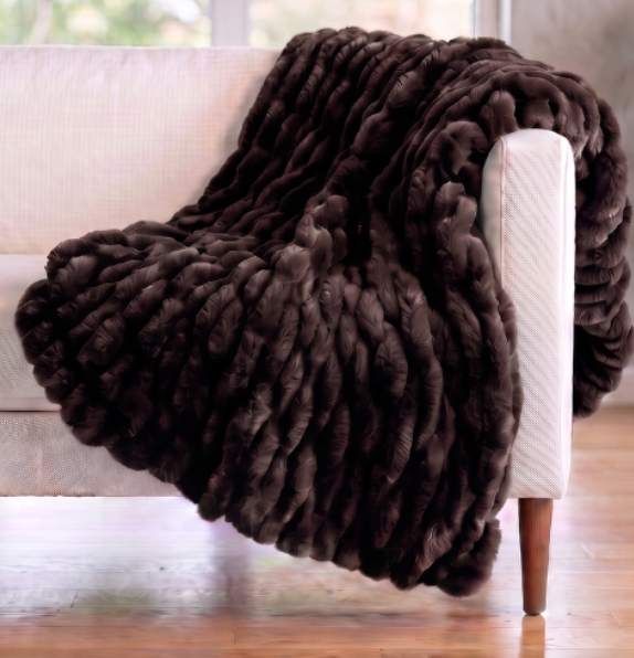 Chocolate SOLACE Premium Luxury Minky Blanket - Pre-Order
