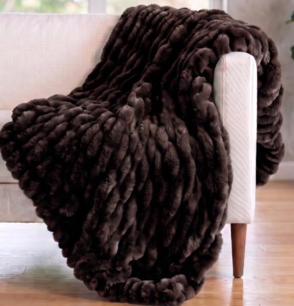 Chocolate SOLACE Premium Luxury Minky Blanket - Pre-Order