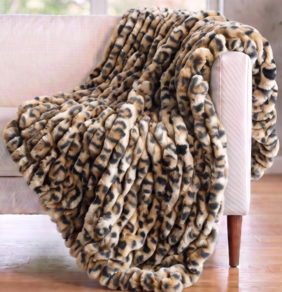 Clouded Leo Sand SOLACE Premium Luxury Minky Blanket - Pre-Order
