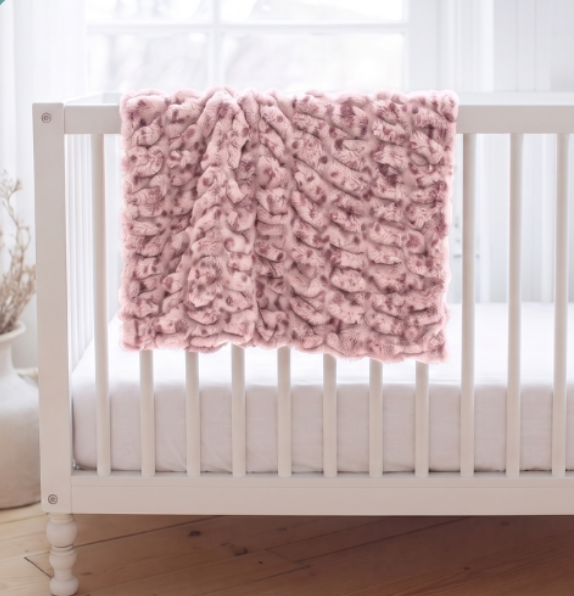 Woodrose Cheetah Sand SOLACE Premium Luxury Minky Blanket - Pre-Order
