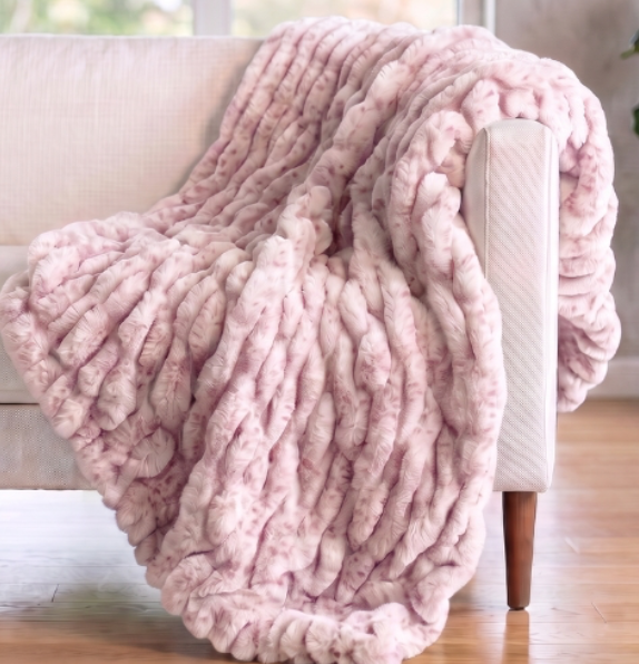 Woodrose Cheetah Sand SOLACE Premium Luxury Minky Blanket - Pre-Order