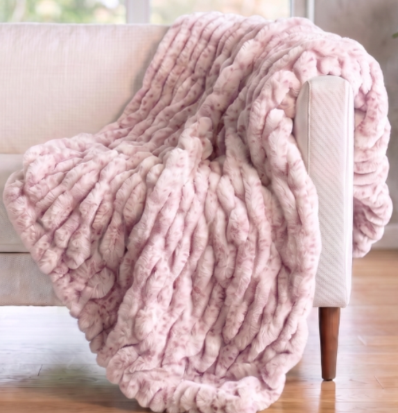 Woodrose Cheetah Sand SOLACE Premium Luxury Minky Blanket - Pre-Order