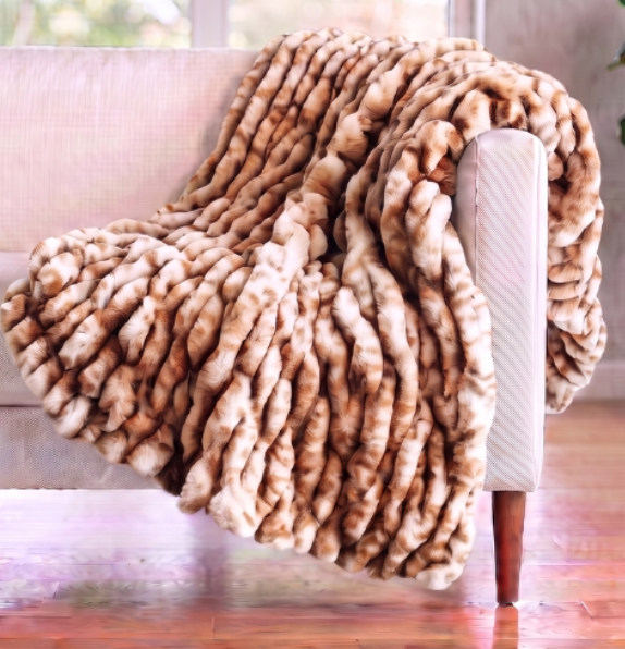 Woodland Cheetah Sand SOLACE Premium Luxury Minky Blanket - Pre-Order