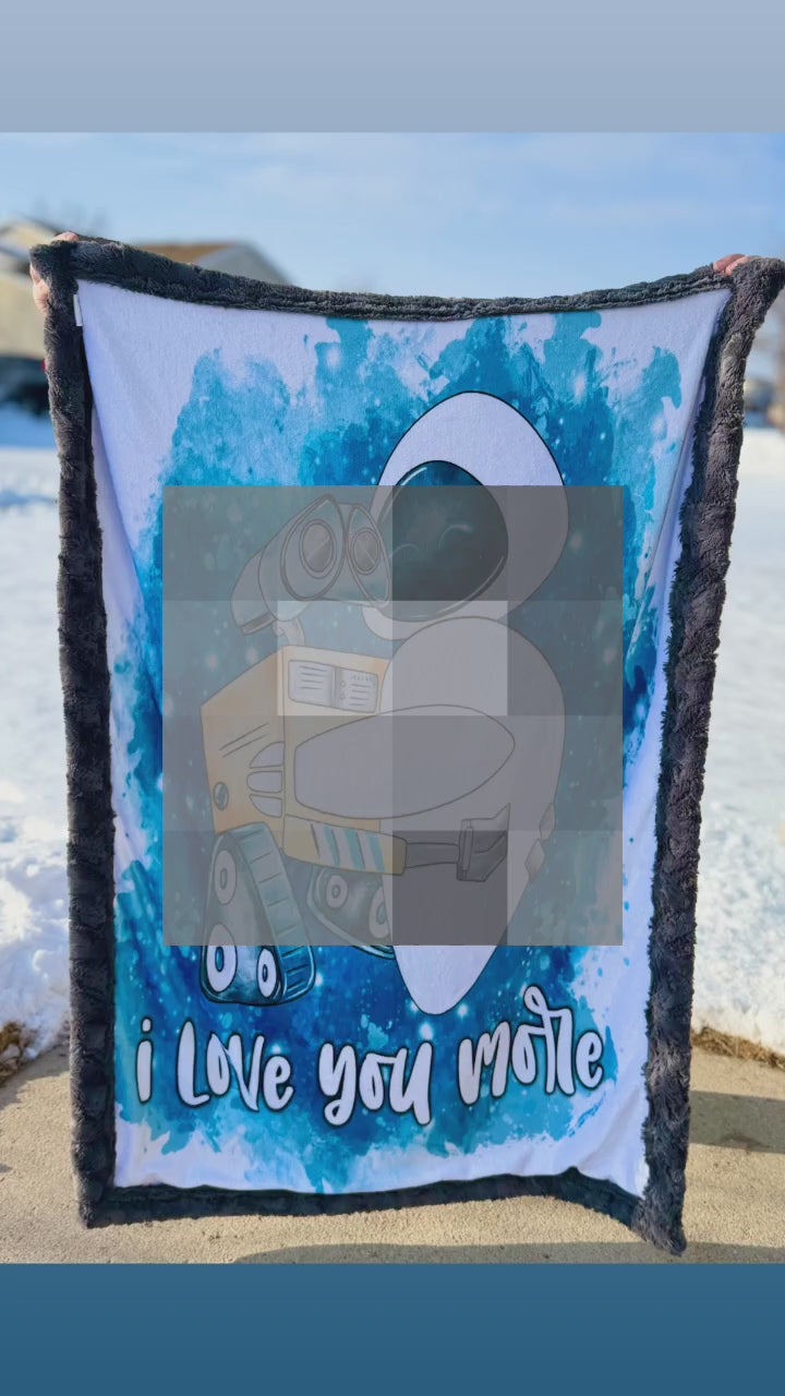 "I love you More" - Child Luxury Minky Blanket - 40x57” - RTS