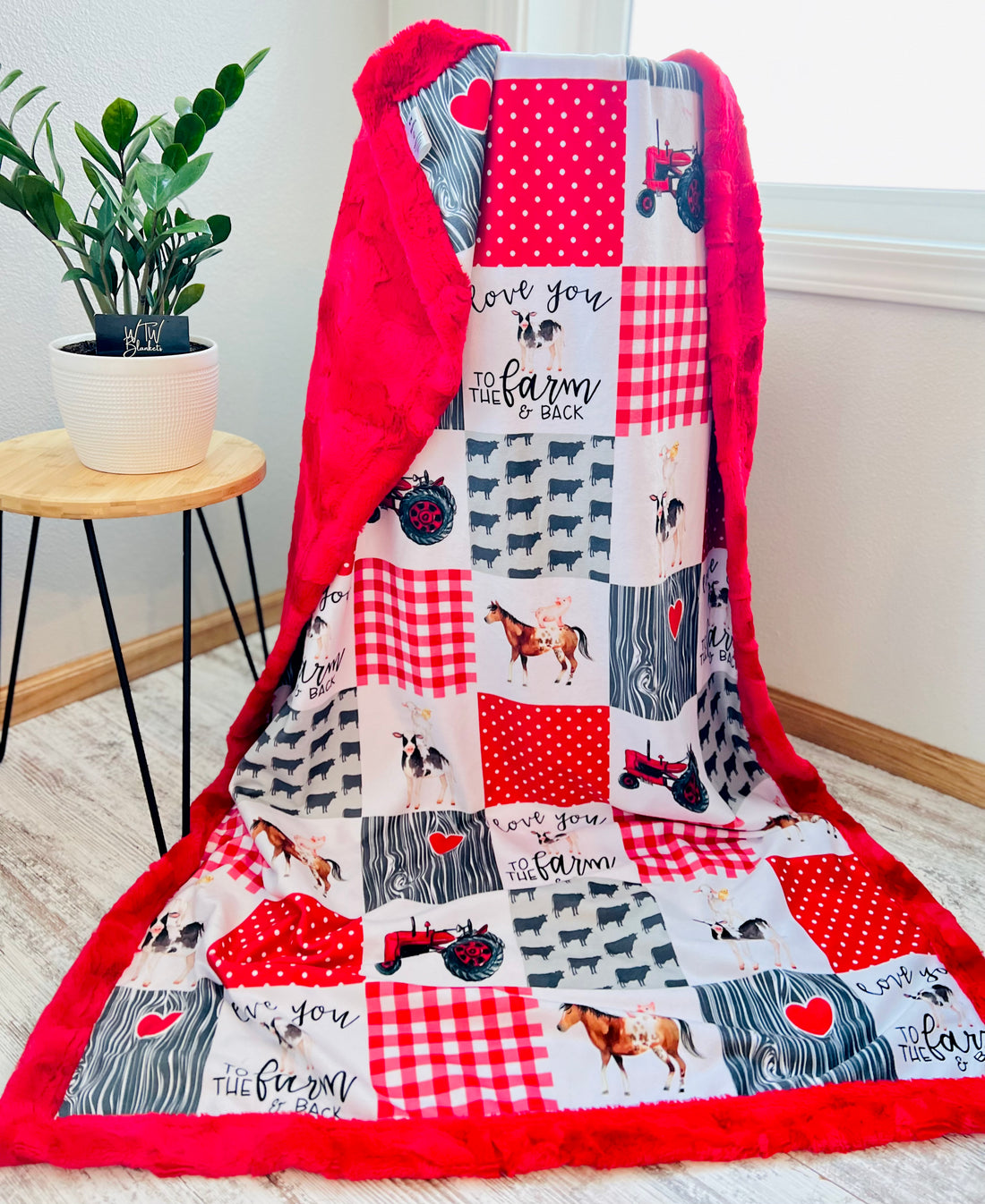 Farm Life is the Best Life quilt - Red - PRE-ORDER (Made to Order)